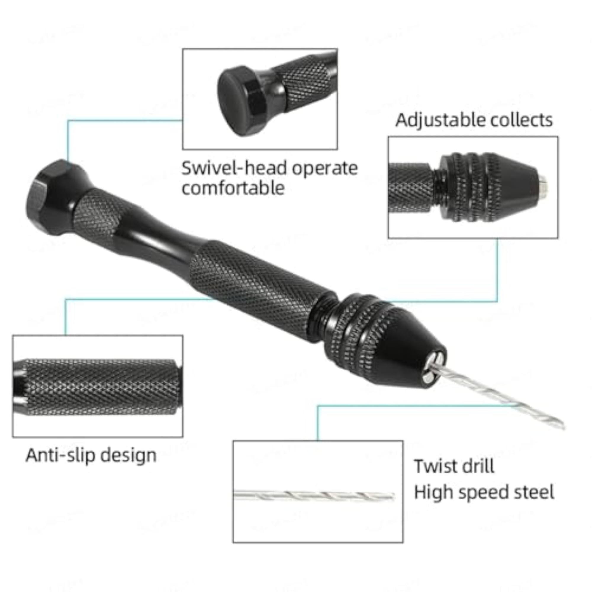 20-Pcs HSS Mini Twist Drill Bits Set