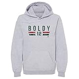 500 LEVEL Matt Boldy Hoodie Sweatshirt (Hoodie, Large, Gray) - Matt Boldy Minnesota Font