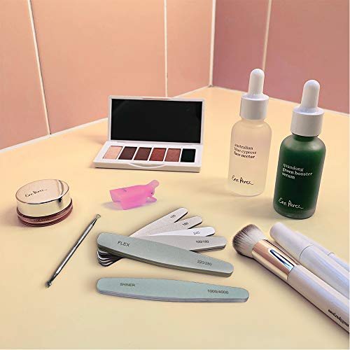 Image of Nail File and Finger Nail Clips, MORGLES Nail Polish Remover Pads and Clips 10pcs Gel Nail Polish Remover Clips Caps Pink 6pcs Professional Nail Buffer Files 300pcs Wipe Cotton Pads Cuticle Pusher