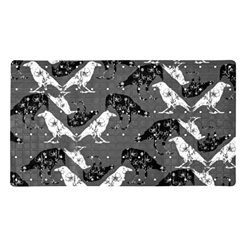 Tapis de bain antidérapant PVC baignoire ventouses et trous de drainage