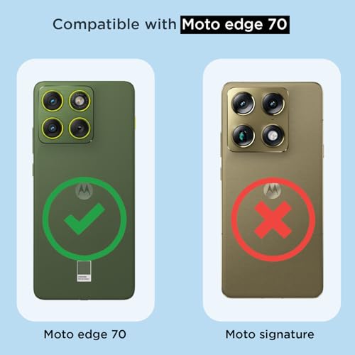 Image of Amazon Basics Back Cover for Motorola Moto Edge 70 5G Mag-Safe Shockproof PC + TPU Protective Case Magnetic Support Bumper Case (Transparent Mag-Safe)