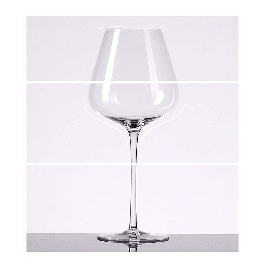 Zuverlässige Weingläser, Premium-Rotweingläser, Kristall-Weingläser, großes Fassungsvermögen, 680 ml, Stielglas (Farbe: transparent)