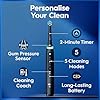 Oral-B iO5 Electric Toothbrushes for Adults, 2 Toothbrush Head and Travel Case, 5 Modes with Teeth Whitening, 2 Pin Plug, Black