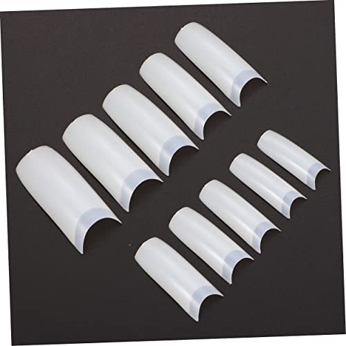 Healeved 1 Caixa De Pedaços Unhas Postiças Dicas De Manicure Decoração De Unhas Para Nail Art Caixão