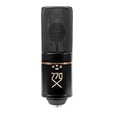 MXL 770X Multi-Pattern Condenser Microphone Bundle with Shock Mount, Pop Filter, 20' XLR Cable | Studio Quality Recording, Gaming & Streaming (Black)