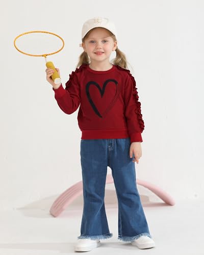 Image of Weebaby Toddler Girl Clothes Infant Girl Sweatsuit Baby Pant Set Outfits Fall Winter Clothing Little Clothes for Girl