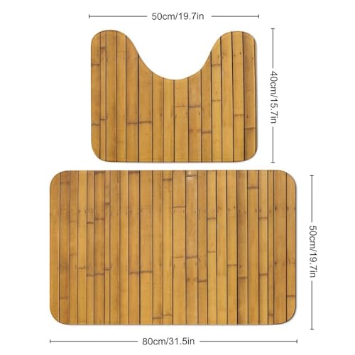 Tapis de bain doux et absorbants pour douche et contour de sol en U - 3