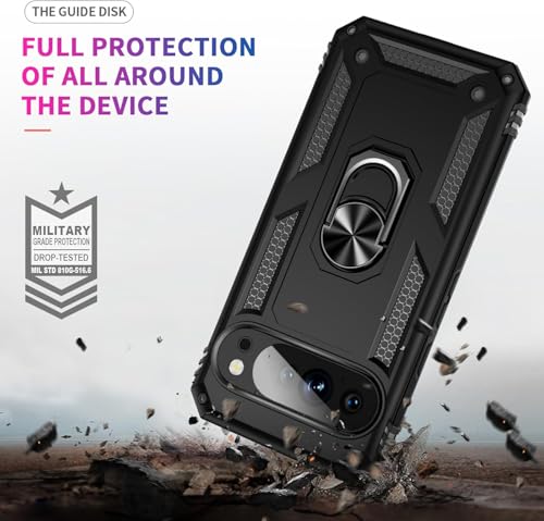 Image of REALCASE Google Pixel 10 Back Cover Case | Heavy Duty Dual Layer Hybrid Shock Proof Armor Defender Ring Case Back Cover for Google Pixel 10 5G (Purple)