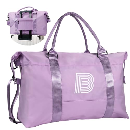 Image of 10 11 12 13 14 15 16 Year Old Girl Gifts,Preteen Travel Duffel Bag | Girl Sports Gym Bag, Overnight Bags for Women, Gifts for Teens Sweet Camp Essentials For Teen Girls (Letter B)
