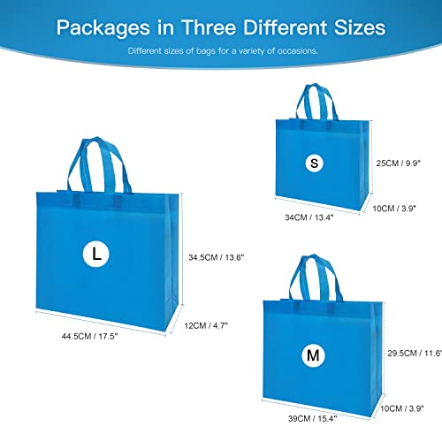 Chengbai Tote 24 Pcs Non Woven Tote Bags, Bulk Reusable Bag Multiple Sizes And Colors, Diy Reusable Fabric Bag With Handles For Birthday, Parties, Shopping (Extra 8 Heat Transfer Print Patterns) #TOP3