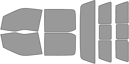 Vista 25 de Rvinyl Kit de tinte de ventana compatible con Ford F-350 2017-2023 (4 puertas SuperCrew) - Visera de tira de parabrisas - 5%