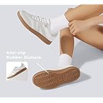 Damen Klassische Retro Sneaker mit Gummisohle - Modische Leder-Freizeitschuhe für Tennis und Skateboarden, rutschfeste Turnschuhe – Bild 4