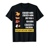 Cooked Chicken Wing Chicken Wing Hot Dog Bologna Macaroni T-Shirt