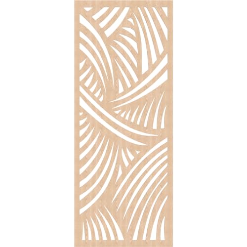 Image of 35 3 /8 inch W x 89 3 /8 inch H x 1 /4 inch T Chester Decorative Fretwork Wood Wall Panels, Red Oak