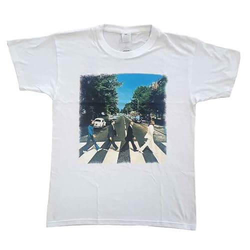 Rock Off officially licensed products The Beatles Vintage Abbey Road T Shirt M White