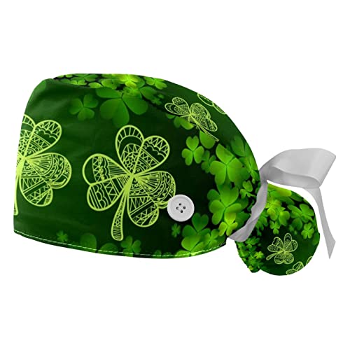 Chapeaux bouffants Saint-Patrick JDEZ pour cuisine et milieu médical lot de 2 verts