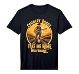 Mens Country Roads Take Me Home West Virginia Railroad Music Performance T-Shirt