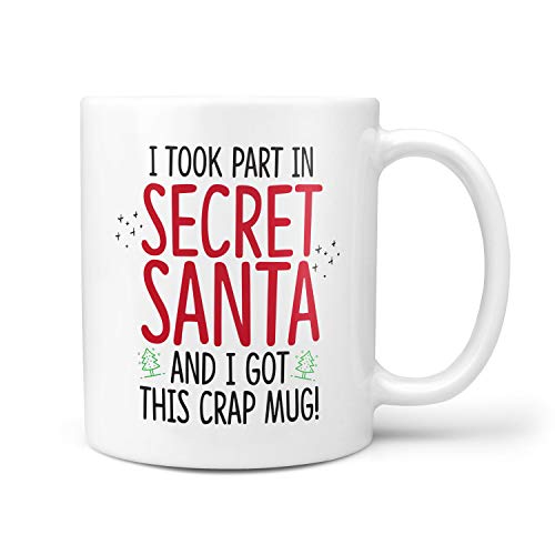 TeHe Gifts Idea de regalo de Papá Noel secreto para el trabajo, Navidad, oficina, familia, Navidad, divertido regalo LOL Gifts taza de té y café
