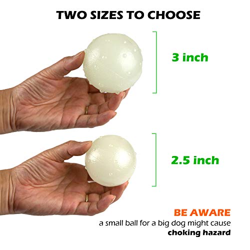 R&L Glow In The Dark Balls For Dog, Light Up Dog Fetch Toy Balls For Large And Small Dogs, Come With A 21 Led Uv Flashlight For The Best Glowing Effect At The Night 2 Pack - 2.5 Inch #TOP5