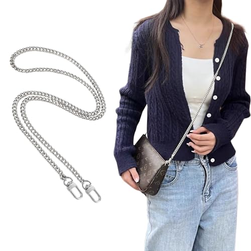 Image of Jiesinlov Purse Chain Adjustable Shoulder Strap with Small Metal Ball Replacement Transformation Crossbody Handbag