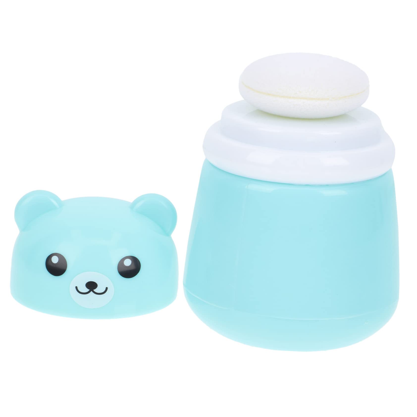 Healeved Convenient Body Powder Bottle Home Use Powder Puff Container Large Capacity