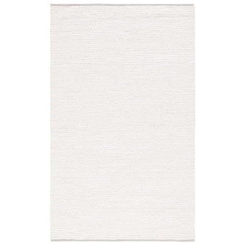 SAFAVIEH Area Rug 8x10 - Natura Collection - Large - Ivory & Beige, Handmade Flat Weave Wool & Cotton, Ideal for Living Room, Bedroom, Dining Space (NAT350A)