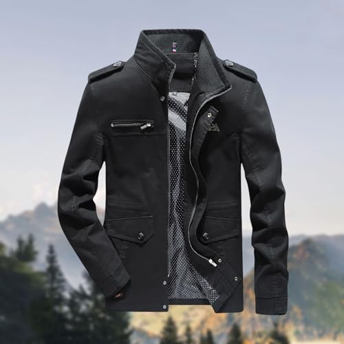 Chaqueta de entretiempo para hombre cortavientos de algodón 3