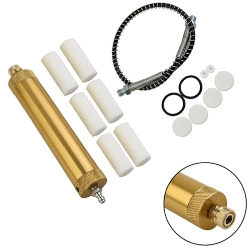 BildeeMait Filtro de aire de buceo de 30 MPa, 4500 PSI, separador de agua de aceite de alta presión con 8 mm de conexión rápida, compresor de aleación de aluminio, purificador de gas