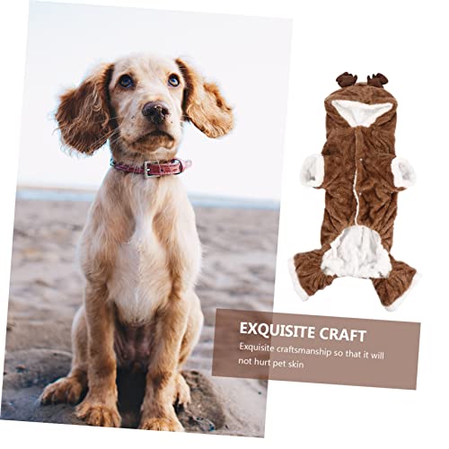 Disfraz de Reno para Perros Talla L Color Café miniatura 6