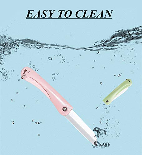 Sdfsx 3Pcs Ceramic Knives Set, Mini Fruit Tools, Ceramic Folding Paring Tools, Fruit Peeler, For Home, Travel, Picnic, Camping, Etc (3 Color) #TOP4