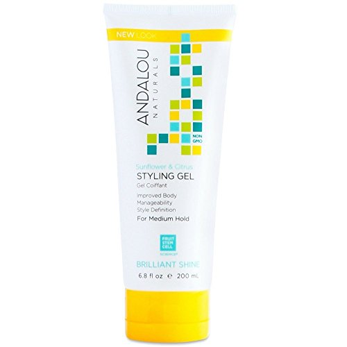 Andalou Naturals Sunflower and Citrus Brilliant Shine Styling Gel, 6.8 Ounce