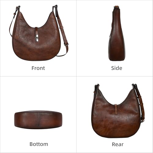 Iswee Leather Shoulder Bag Designer Crossbody Bags for Women Crescent Purse Hobo Handbags Everyday Purse4