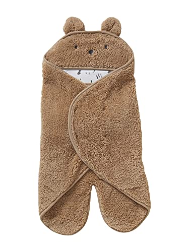 Vertbaudet Baby Plüsch-Ausfahrsack, Fell-Imitat braun/bär ONE Size