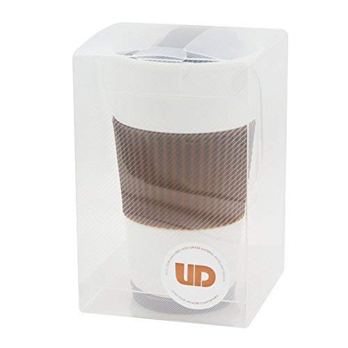 Udmg Ceramic Double Wall Insulated Travel Coffee Cup With Slider Lid, Silicone Sleeve & Built-In Coaster, 10 Fl.oz (Coffee) #TOP6