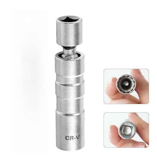 5/8\" Spark Plug Socket Magnetic, 3/8\" Drive 12 Point Swivel Spark Plug Removal Tool