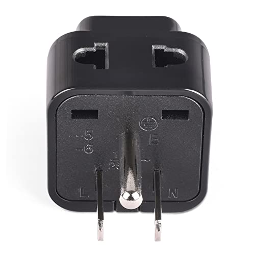 Orei Usa, Canada Adapter Plug, Europe, Uk, China To Us American Adaptor - Grounded - Type B - Universal Socket - Eu To Us - 4 Pack #TOP1
