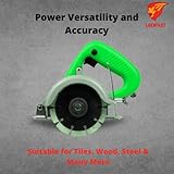 Leofast Professional Cutter for Marble/Tile/Wood, 110mm, 1150 Watts, 13000 RPM (Green)