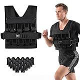 COSTWAY Chaleco Lastrado 30kg/20kg, Chaqueta de Entrenamiento de Fuerza para Hombre y Mujer (20 kg)