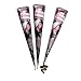 3x Henna Tattoo Temporäre Tattoo Natürliche + 10x Henna Tattoo Schablone,Temporäre Mehndi Tattoos, Natürliche Kegel, Tattoo sticker, Temporäre Tätowierung (Braun)