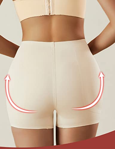 Carinaca Seamless Hip Enhancer Shapewear Body Shaper Booty Padded Tummy Control Shorts Removable Pads For Women (As1, Alpha, M, Regular, Beige) #TOP3