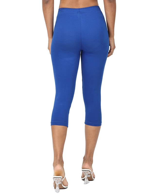Image of Robinbosky Premium Stretchable Cotton Capri Legging for Women | Suitable for Formal wear & Casual wear | High-End Elastic Makes. The Leggings Squat Proof and Durable for Travel, Yoga, & Workout.