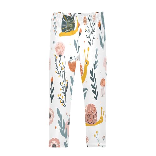 Toddler Girls Leggings Printed Yoga Pants Leggings Snails for Kids