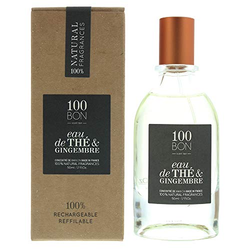 100Bon Eau De The & Gingembre – Tea & Ginger Fragrance For Women&Men – Energizing Organic Fragrance - Sweet, Citrus&Spicy Notes Fragrance - 100% Natural Fragrance Concentrate Spray, 1.7 Fl Oz #TOP5