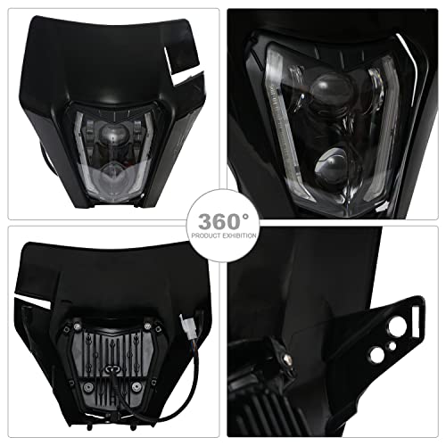 Jfg Racing Y18120121 Dirt Bike Headlight,Universal Dirt Bike Front Light Motorcycle Headlight Led Kit thumb #4