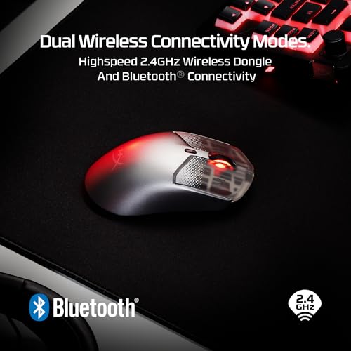 Image of HyperX Pulsefire Haste 2 S - Wireless Gaming Mouse for PC - 64g, Magnesium Alloy Shell, Rechargeable li-ion Battery, 26K Sensor, Dual Wireless, Glass Skates, Navy