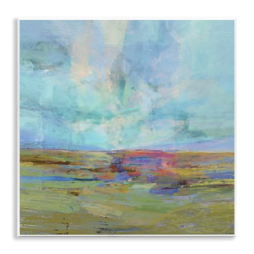 Abstract Grassland Luminous, 12 x 12 Inch Mounted Print on Wall Plaque