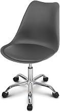 Moob Cadeira de Escritório Estofada Eames Giratória Cinza/Grafite