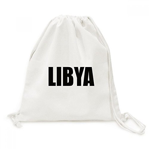 Sac de voyage cordon Libye en toile noire ultra résistante et lavable
