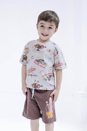 Image of Disney Lion King Toy Story Mickey Mouse Cars T-Shirt Tank Top and French Terry Shorts 3 Piece Outfit Set Toddler to Big Kid
