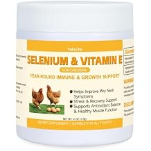 Selenium & Vitamin E Powder for Chickens | Poultry Nutrient Support Blend for Muscle Activity & Daily Balance | Feed Mix Additive for Chickens & All Poultry | 113g
